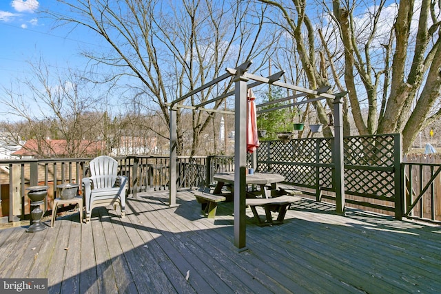 view of wooden terrace