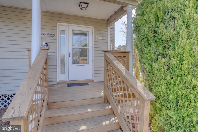 view of doorway to property