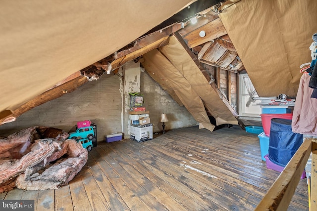 view of attic