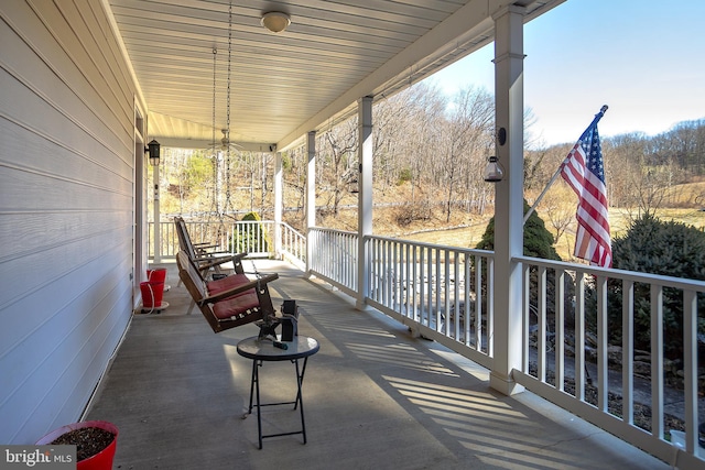 exterior space featuring a porch