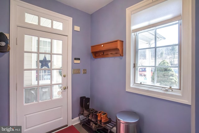 entryway with baseboards