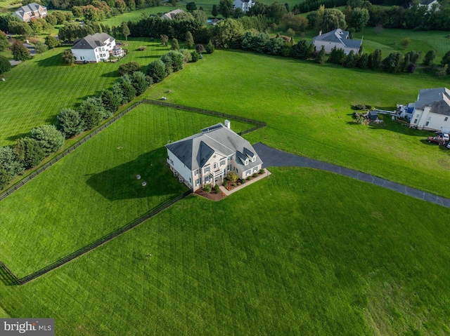 drone / aerial view featuring a rural view