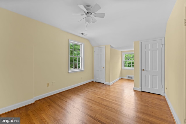 1733 Crestwood Dr, Alexandria, VA 22302 - unfurnished bedroom featuring visible vents, light wood-style floors, baseboards, and vaulted ceiling