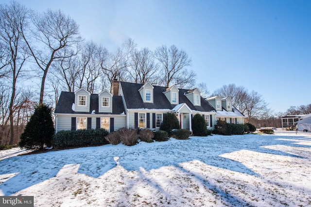 view of new england style home