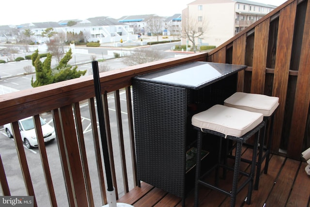 balcony featuring a residential view