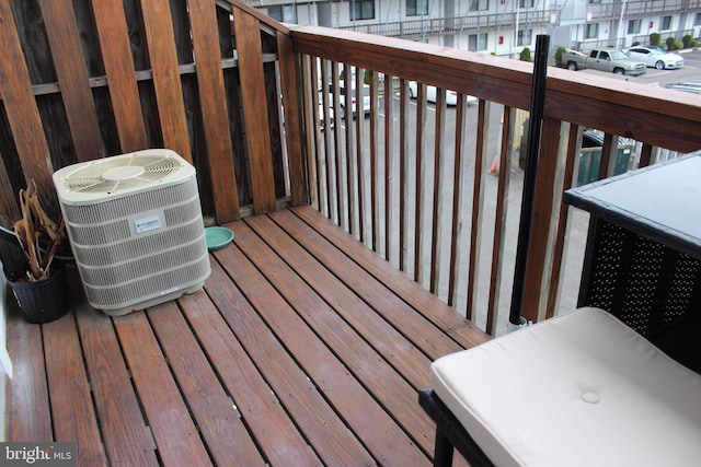 deck featuring central AC unit