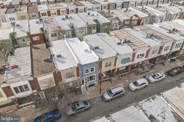 bird's eye view with a residential view