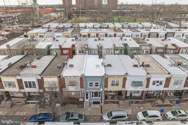 aerial view featuring a residential view