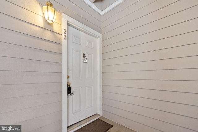 view of doorway to property