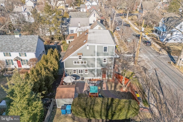 bird's eye view featuring a residential view