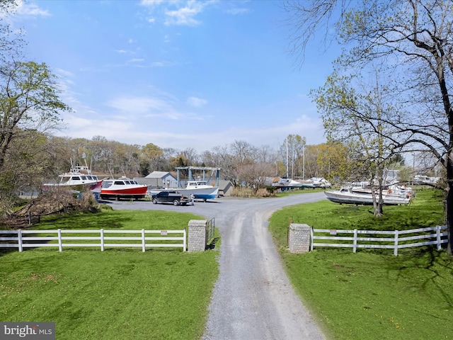 view of street with driveway