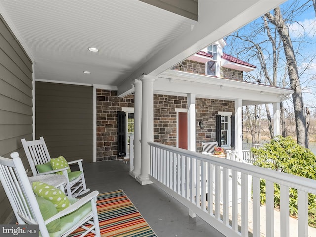view of patio / terrace featuring covered porch