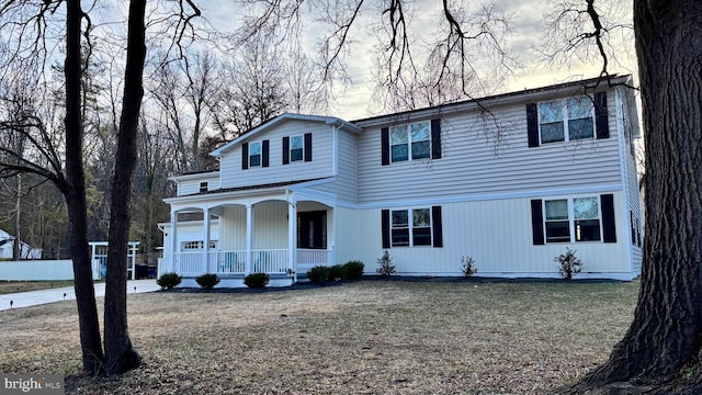 view of front facade with covered porch