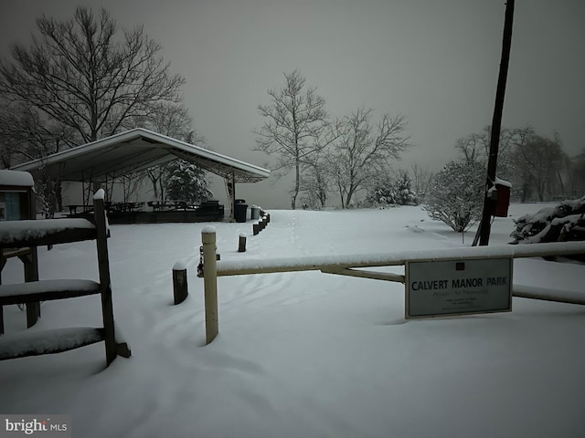 view of community featuring a carport