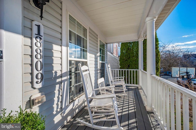 balcony with covered porch