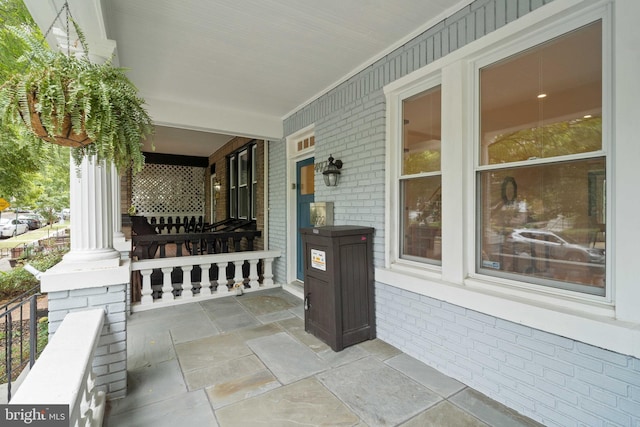 view of patio with covered porch