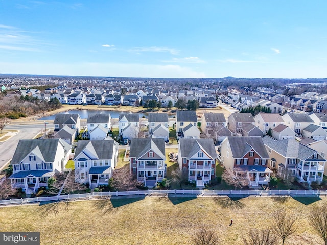 drone / aerial view featuring a residential view