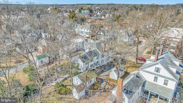 bird's eye view with a residential view