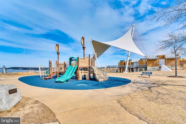 view of community jungle gym