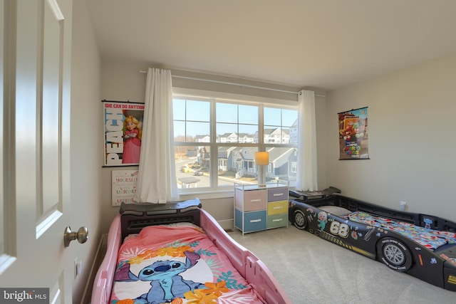 bedroom with carpet floors