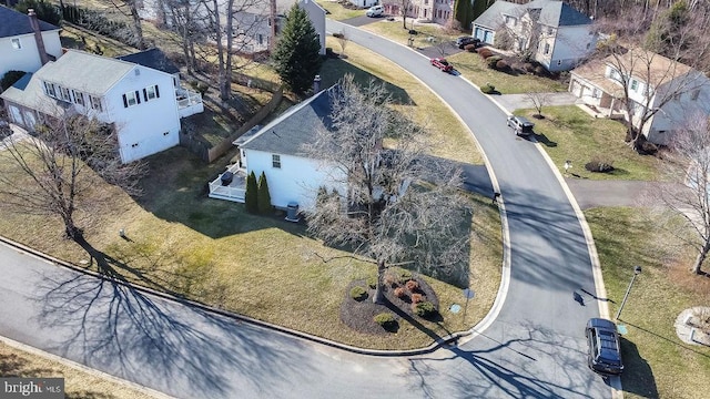 drone / aerial view featuring a residential view