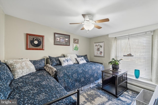 bedroom with a ceiling fan