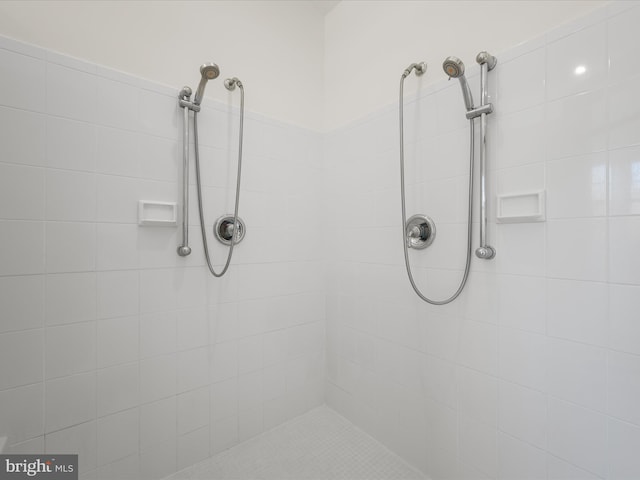 full bathroom with a tile shower