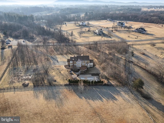 bird's eye view featuring a rural view