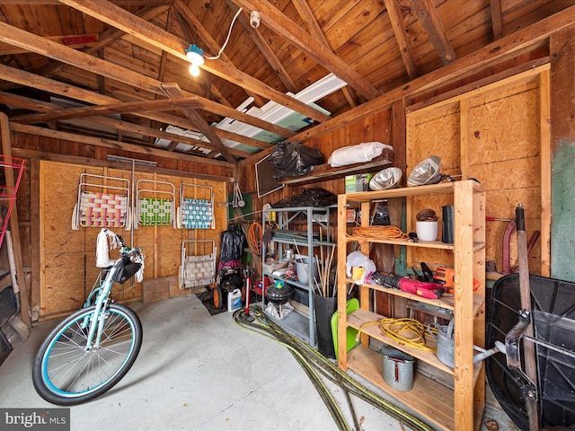 storage area featuring a garage