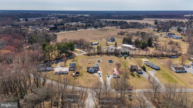 drone / aerial view with a rural view