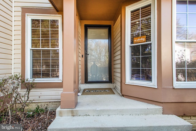 view of doorway to property