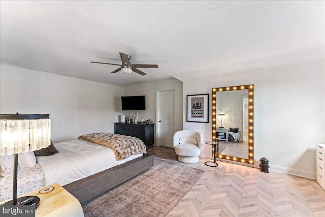 bedroom featuring baseboards