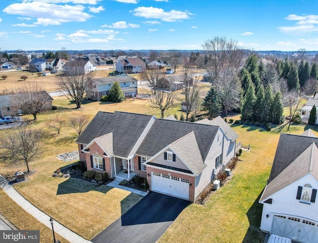 bird's eye view featuring a residential view