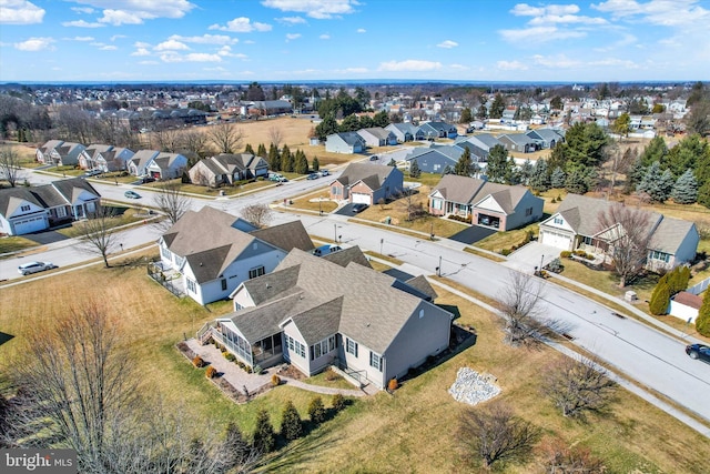 drone / aerial view featuring a residential view