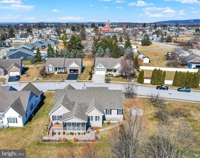 birds eye view of property featuring a residential view