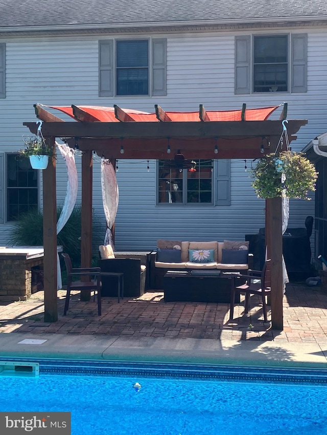 exterior space with a patio and outdoor lounge area