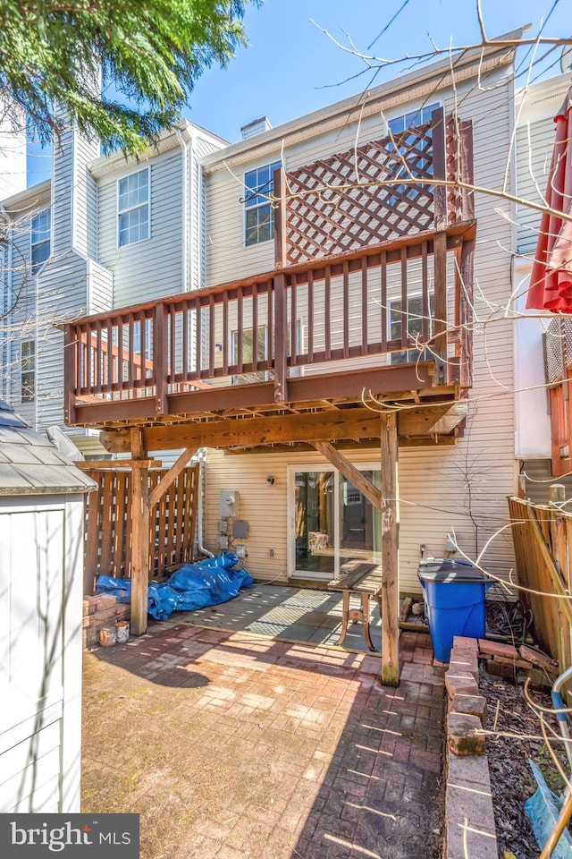 rear view of property with a patio