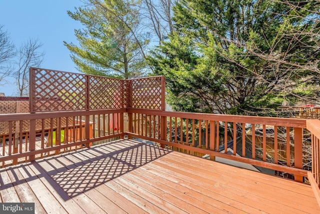 view of wooden deck