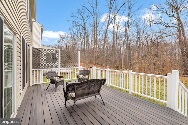 view of wooden deck