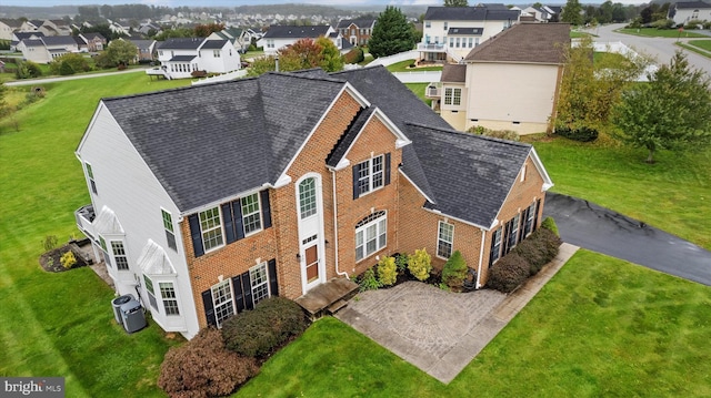 drone / aerial view with a residential view