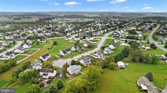 drone / aerial view featuring a residential view