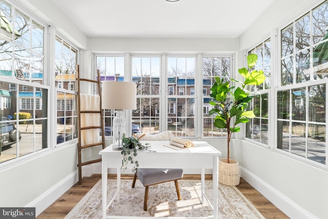 view of sunroom / solarium