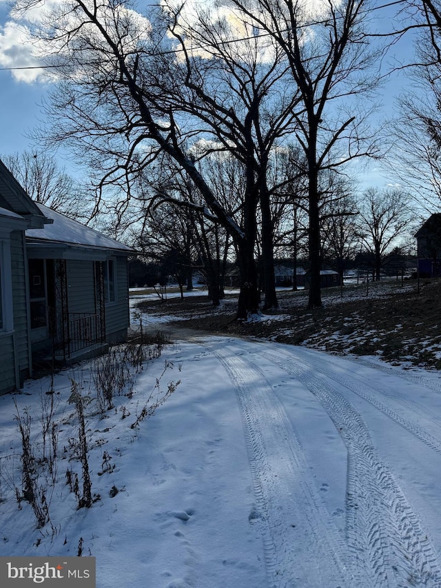 view of snowy yard