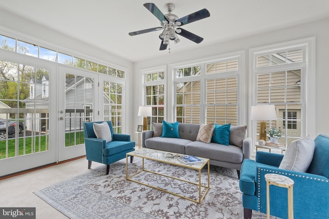 view of sunroom / solarium