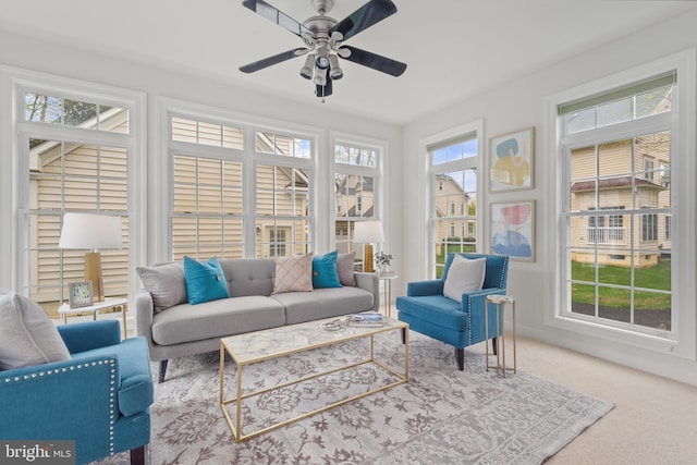 view of sunroom / solarium