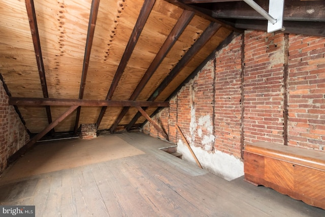 view of attic