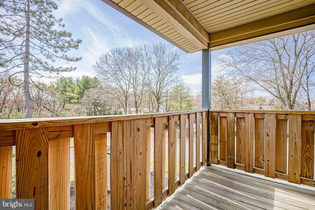 view of wooden deck