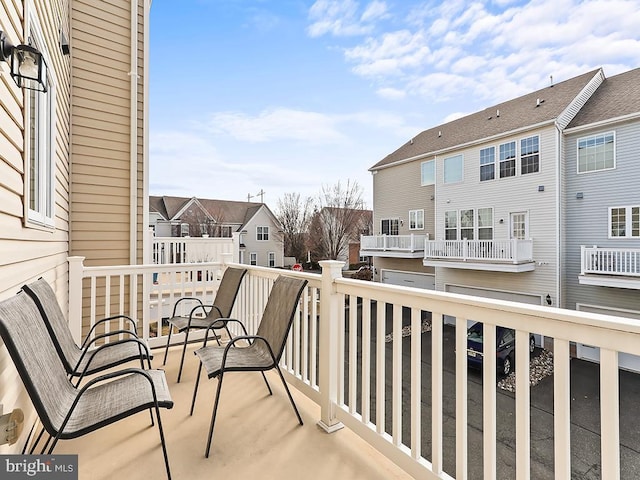 balcony with a residential view