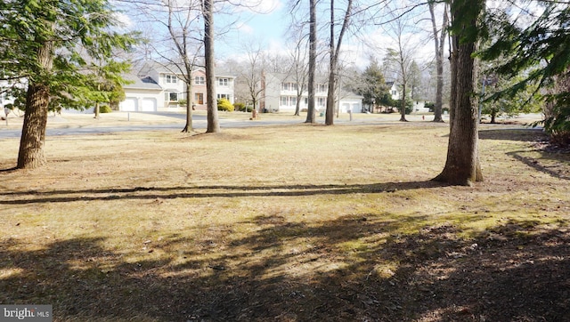 view of yard featuring a residential view