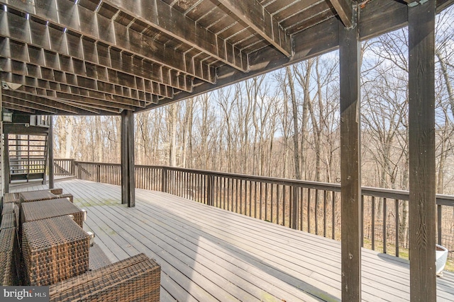 view of wooden terrace